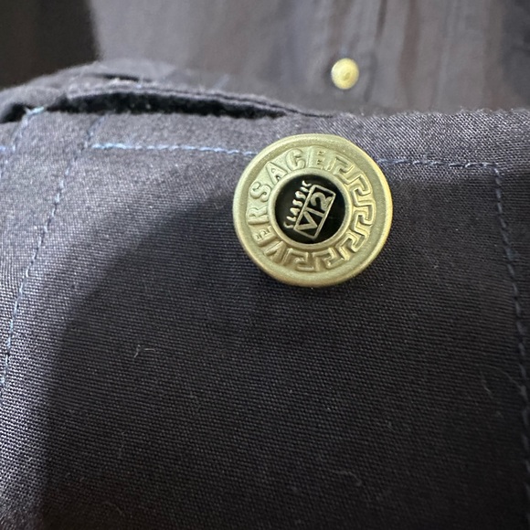 Versace Classic V2 vintage subtle luxury embroidered back shirt size large - Picture 15 of 16